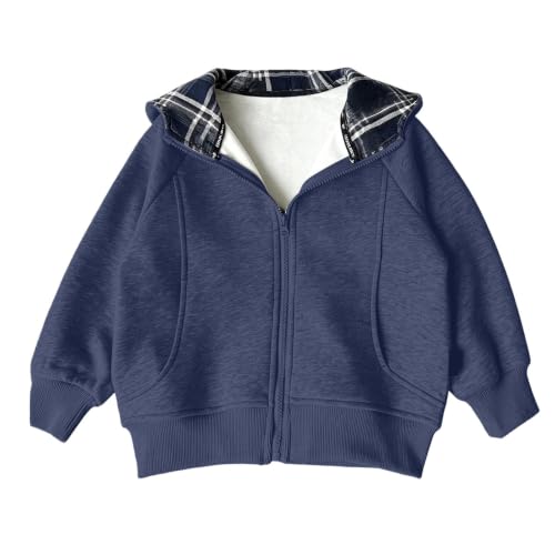 Sweat à capuche enfants zippé pour garçons et filles de 1 à 12 ans