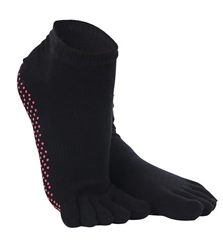 Gaiam Yoga Socks - Grippy Non Slip Sticky Toe Grip Accessories For Women & Men - Hot Yoga, Barre, Pilates, Ballet, Dance, Home - Pink, Small/Medium #TOP7