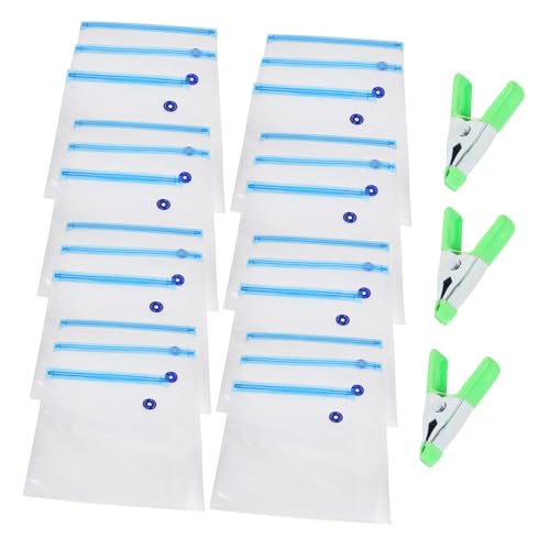 Ciieeo 1Set Reusable Vacuum Sealer Bags with Clips Leak Food Storage Bags for Fresh Keeping for Home Use and Meal Prep