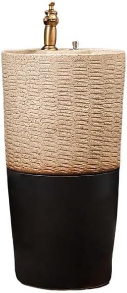 Pedestal Sinks Floor-Standing Column Sink Household Bathroom face wash Basin Ceramic Bathroom Sink (A)