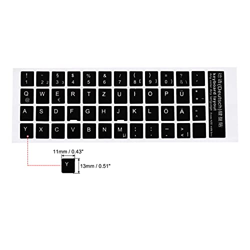 Pegatinas para Teclado Alemán PATIKIL, 2 Unidades miniatura 2