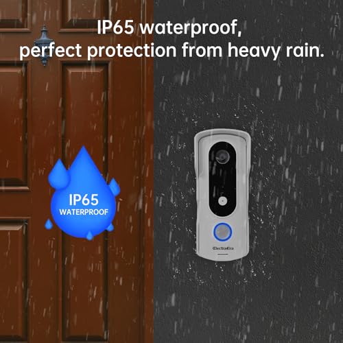 Image of Video Intercom System, 7 Inches Touch Screen Video Doorbell with Monitor, Video Camera Kits Support Unlock, Monitoring, Wire Connection Dual-Way for Villa Office Apartment (APP with WiFi)