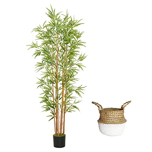 Joyplants Artificial Bamboo Tree, 6Ft Fake Bamboo Silk Plant With Basket, Tall Faux Trees In Pot For Restaurant Home Office Decoration #TOP1