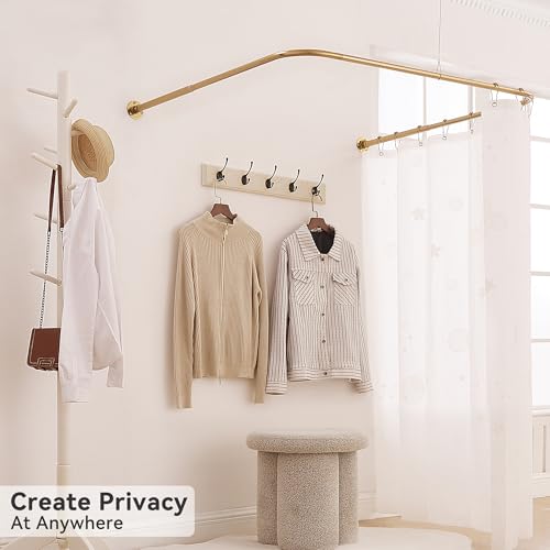 Barre de douche angulaire en U ajustable pour baignoire avec support de plafond - 3