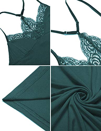 Ekouaer Slip Dress For Sleeping Slik Satin Pajamas Dress Summer Nihgtdress (Green M) #TOP5