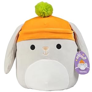 Squishmallows Original 10 Inch Valentina The Grey Easter Bunny Official Jazwares Plush Collectible Soft Squishy Bunny Stuffed Animal Toy Add to Your Squad Gift for Kids Girls Boys