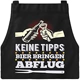 DXDXDXD Grillschürze für Männer - Lustige Geschenkidee, Persönliche Küchenschürze für Garten & Camping in Schwarz Schürze BIER