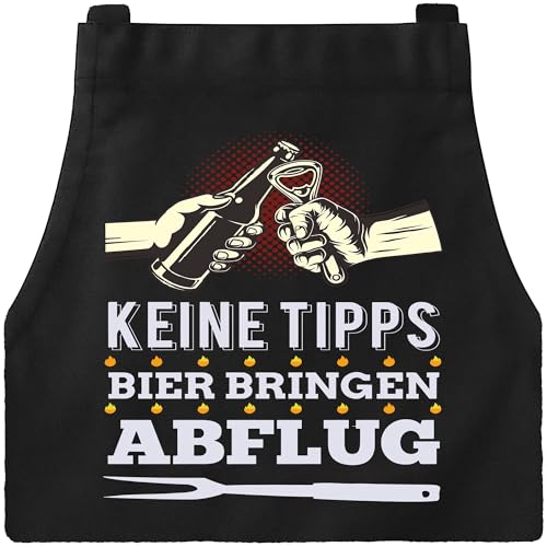 DXDXDXD Grillschürze für Männer - Lustige Geschenkidee, Persönliche Küchenschürze für Garten & Camping in Schwarz Schürze BIER