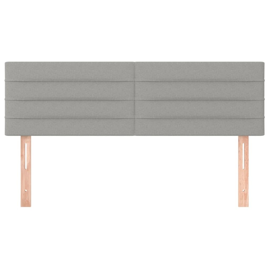 vidaXL Têtes de lit Gris Clair 144x5x78/88 cm Tissu