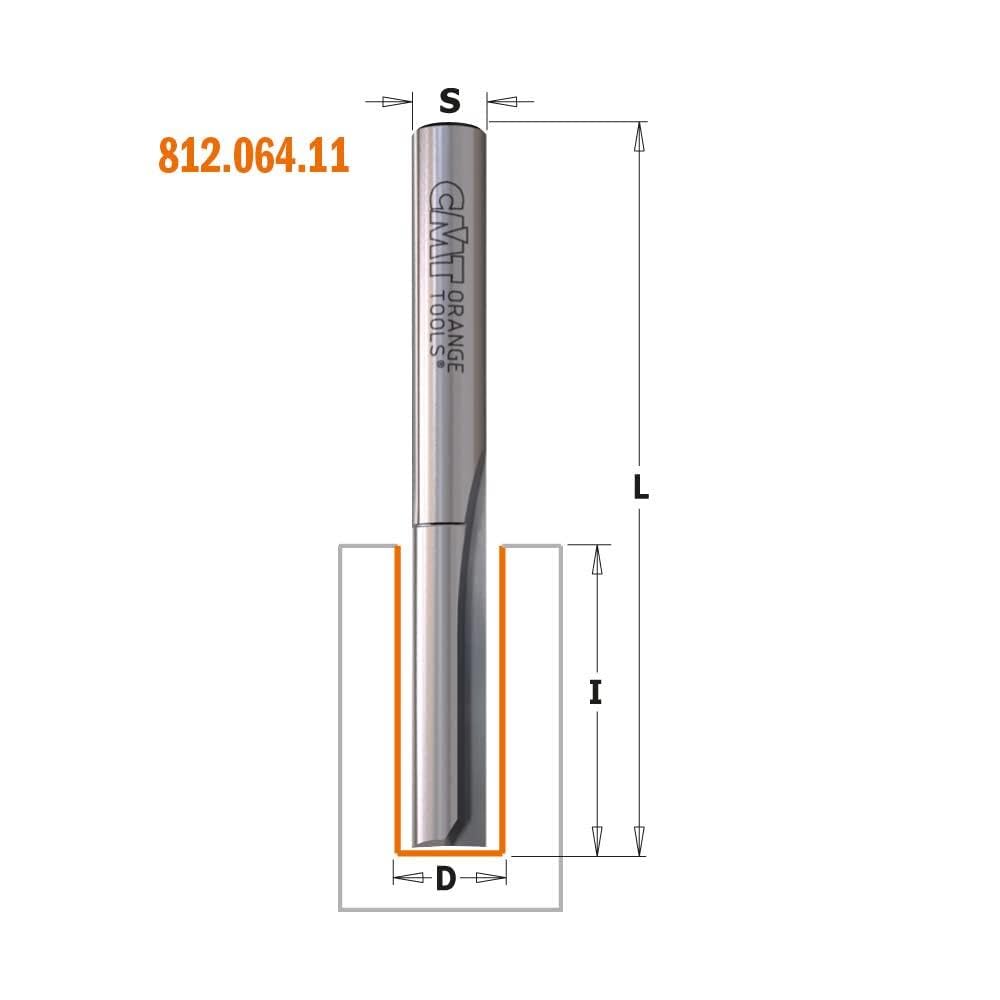CMT ORANGE TOOLS 912.622.11 Fresa Recta hm s 12 d 12x51