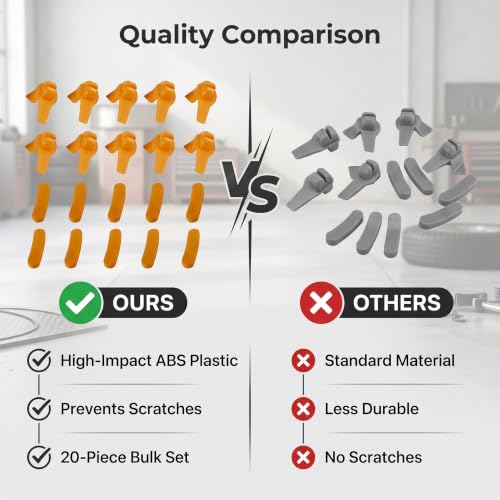 Image of Tire Changer Mount Demount Head, 20pcs Tyre Changer Duck Insert Rim Protector Tire Demount Head Tire Machine Guard Wheel Side Protector for Mount Demount Duck Head Tyre Repair