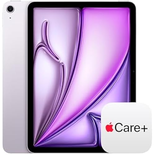 Apple iPad Air 11-inch (M4): Liquid Retina Display, 512GB, 12MP Front/Back Camera, Wi-Fi 7 with Apple N1, Touch ID, All-Day Battery Life — Purple with AppleCare+ (2 years)