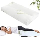 MINUPWELL Knee Pillow for Side Sleepers - 3' Height Between Leg & Under Knee Pillow for Back Sleepers - with 850G 7D Fiber for Relieving Leg, Back, and Knee Pain - Rayon Derived from Bamboo