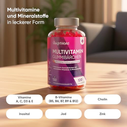 WeightWorld Multivitamin Gummibärchen - 120 Vitamin Komplex mit 13 Zutaten – Ansicht 2