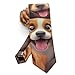 VAFZASC Ties for Men Boys Wedding Dance Prom, Fashion Skinny Neck Tie Cartoon Selfie Dog
