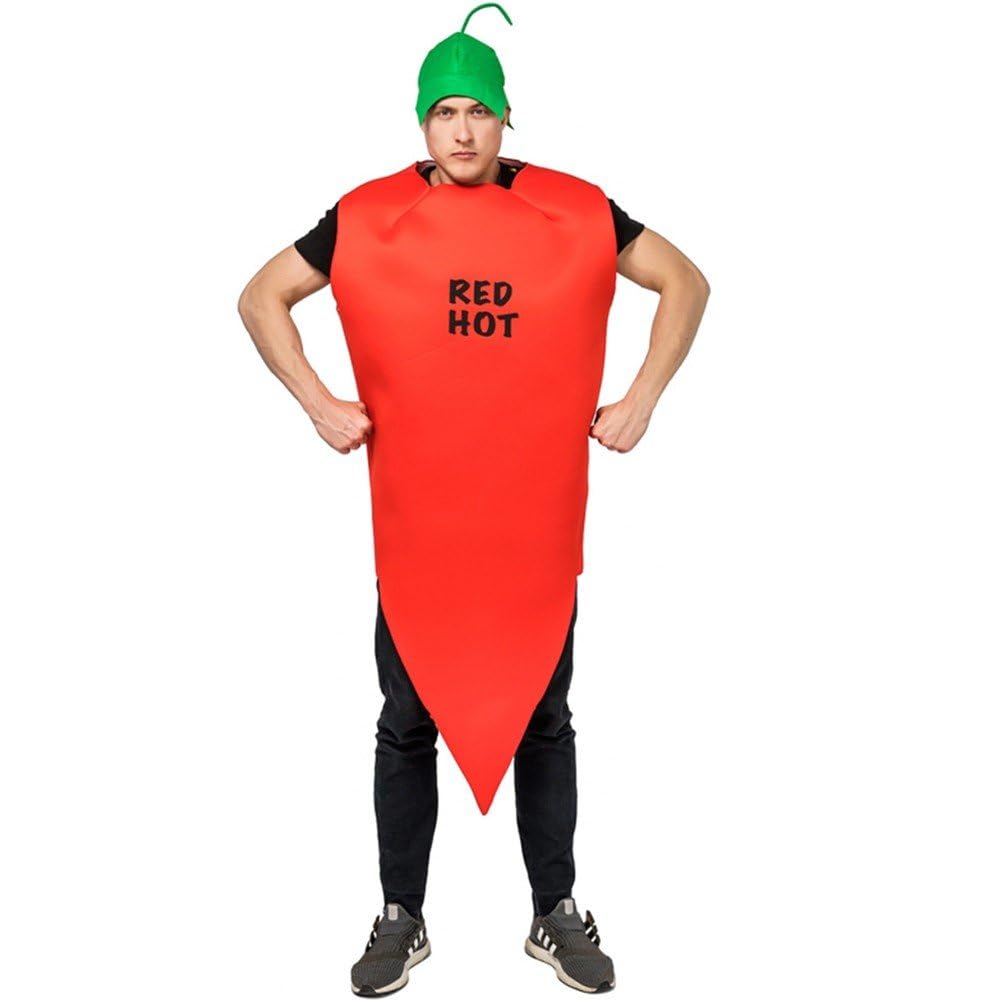 Amazon.co.jp: 大人用レッドホットチリコスチューム 面白い野菜