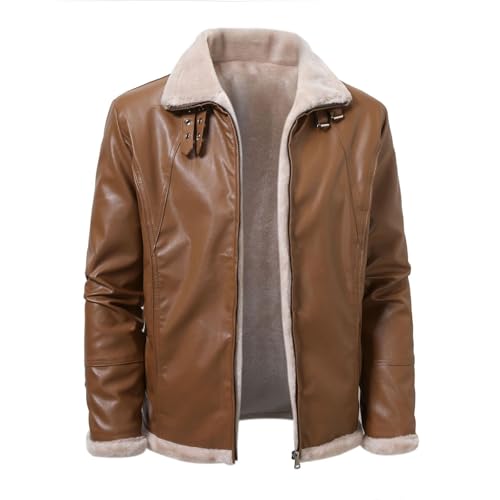 Chaqueta casual de cuero polar térmico que aísla el frío de invierno