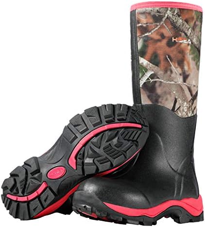 HISEA Women's Hunting Boots Insulated Rubber Boots Waterproof Outdoor