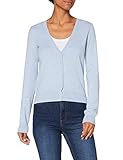 Eine Amazon-Marke Amazon-Marke: MERAKI Baumwoll-Strickjacke Damen mit V-Ausschnitt, Blau (Ocean Blue), 36, Label: S