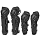 Scoyco 4PCS Motorrad Knieschienerschütze Verstellbare Ellbogenschutzpolster Nonslip
