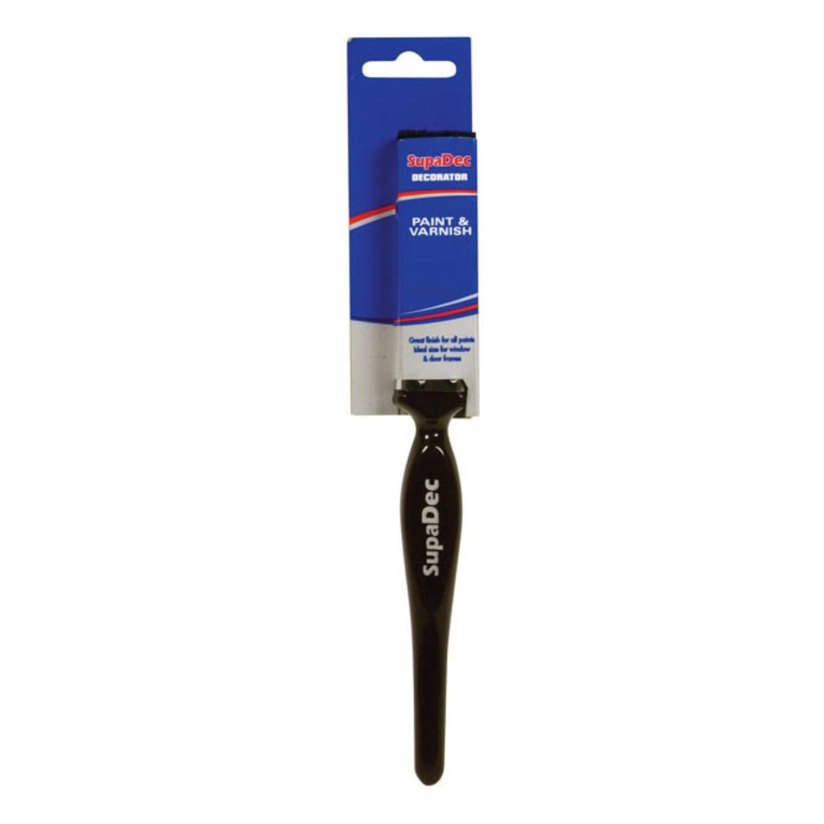 SupaDec Decorator Paint & Varnish Brush – 0.5"/12mm | Mixed Bristle & Synthetic Filament Brush | Durable Stainless Steel Ferrule | Mini Paint Brush for Walls – Doors & Garage Doors
