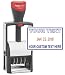 Heavy Duty Date Stamp with 2-Line Custom Text, Self Inking Stamp - 2-Color Blue/Red Ink)