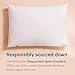 Casper Sleep Down Pillow for Sleeping, Standard, White