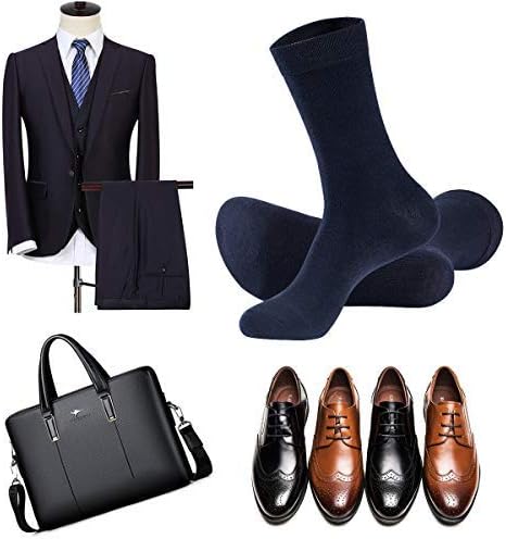 MAGIARTE Mens Dress Socks Combed Anti-pilling Cotton Calf Length Moisture Wicking odor Control Casual Crew Socks for Men - Image 3