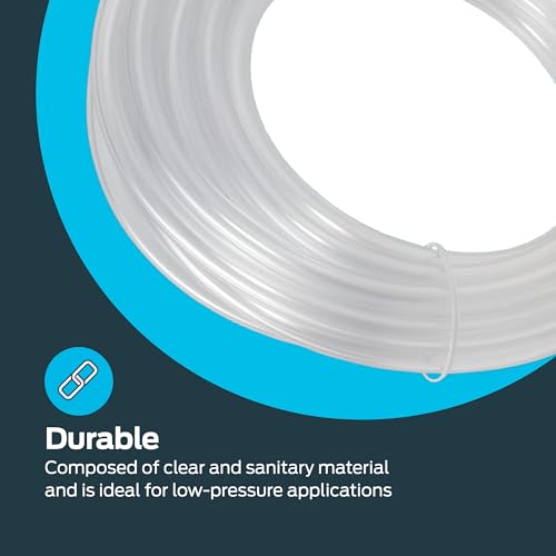 Image of Eastman 5 /16 Inch ID (7 /16 Inch OD) PVC Clear Vinyl Tubing, 20 Foot Length, 98619