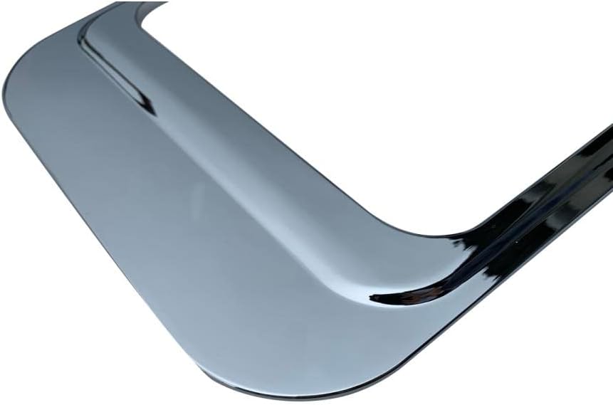 Close-up view of the chrome finish on the garnish