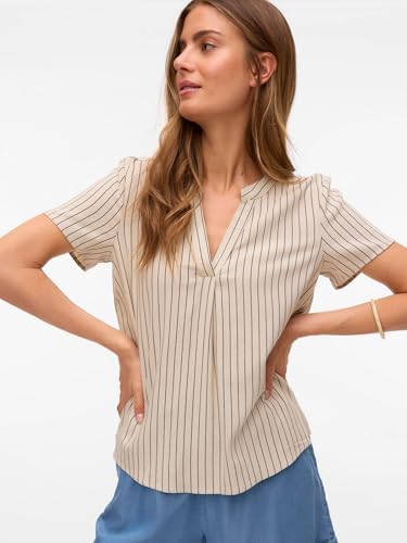 VERO MODA Vmmymilo Ss V-Neck Top WVN Ga Noos – Ansicht 5