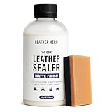 Leather Hero Top Coat – Leather Sealant & Protective Finish for Dye, Paint, Car Seats, Shoes & More – Scratch-Resistant Color Restorer with Applicator – 4oz (Matte Finish)
