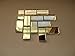 50 Pieces Mirror Mosaic Border Craft Tiles 1/2-Inch x 1 Inch
