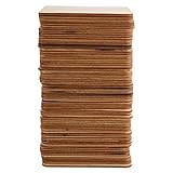 Staccatory 72 rebanadas cuadradas de madera sin terminar de 4 x 4 pulgadas, para posavasos, pirografía, pintura, escritura, accesorios de fotos y decoraciones