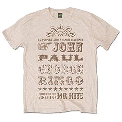 Rock Off The Beatles Mr Kite Officiel T-Shirt Hommes Unisexe - Les Beatles, Paul McCartney, John Lennon, RIngo Starr, George Harrison