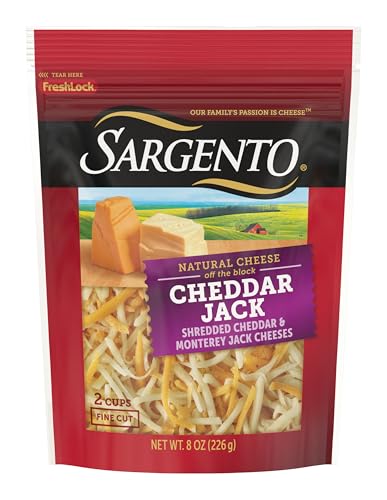 Sargento Cheddar Jack Natural Shredded Cheese, Fine Cut, 8 oz.