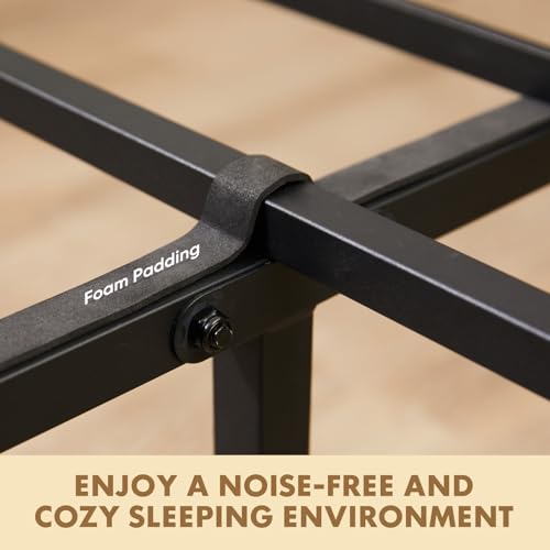 Image of NEWBULIG Full Size Bed Frame with Headboard, 800LBS Mattress Foundation with All Sturdy Metal Support, Under Bed Storage, No Box Spring Needed, Easy Assembly, Classic Rust Brown