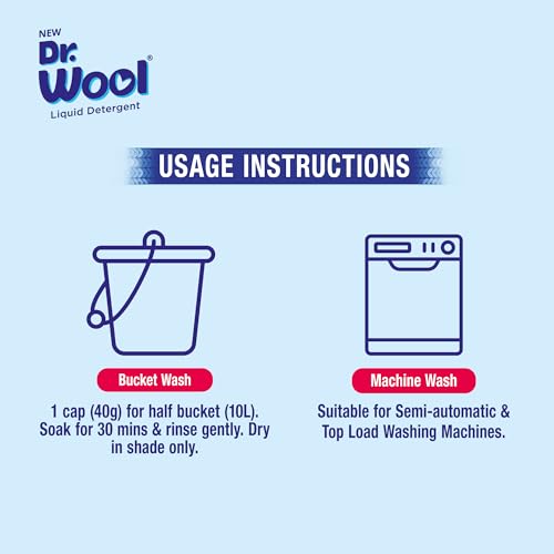 Image of Dr.Wool By Jyothy Labs Liquid Detergent 1KG Pouch An Expert Care for Winter Wear With Long-Lasting Fragrance|WoolSmart+ Technology for Woollen & Delicate|Ideal for Semi-Automatic & Top Load Machine