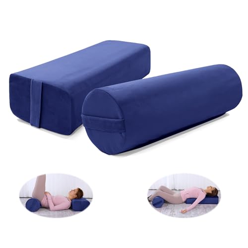 MABOZOO Yoga Bolster Set for Meditation and Restorative Yoga