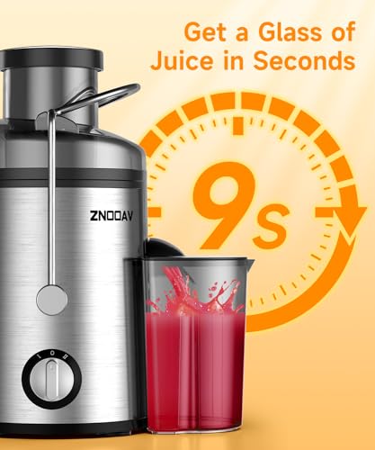 image for ZNOOAV Juicer, 600W Juicer Machine with 3.5 Inch Wide Chute for Whole 