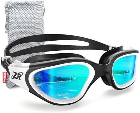 ZIONOR G1 NEW Polarisierte Schwimmbrille für Erwachsene Damen Herren | Beschlagfrei, 100% UV-Schutz, wasserdicht & verstellbares Nasenstück
