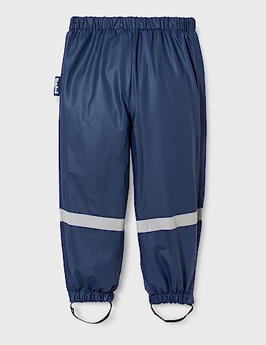 Playshoes Pantaloni Fango, Salopette Antipioggia, Fodera In Pile, Pantaloni Antipioggia Antivento E Impermeabili Unisex - Bambini E Ragazzi, Pantaloni Blu Scuro, 116 - 4