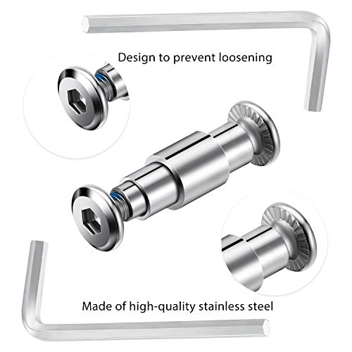 Hotop 20 Sets Skate Wheel Socket Screw Inline Roller Skate Screws Shaft Hex Socket Screw With 2 Pieces Installation Tool #TOP3