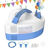 Elektrische Luftballonpumpe, Aufblasgerät Doppeldüse Ballonpumpe, Multifunktion Elektrische Pumpe, Tragbare Electric Balloon Pump für Party, Hochzeit und Festival, Weihnachts Dekoration