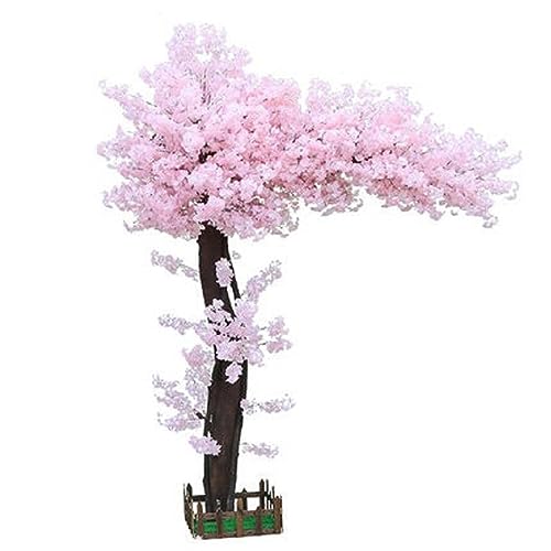 Arbre de fleur de cerisier artificiel rose clair en bois réel de 2,5m