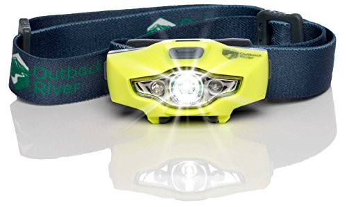 Outback River BrightSpark Compact LED Headlamp, Water Resistant, Powerful for its Size, Single AA, Slips Easily Into Your Pocket. Best for Hiking, Running, Camping, Fishing, Hunting, Kids, Reading.