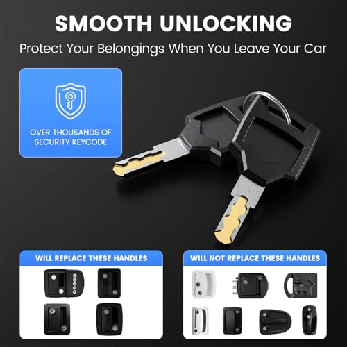 Image of RV Door Lock for Travel Trailers with Paddle Deadbolt, Camper Entry Door Latch, RV Lock Replacement Kit with 4 Keys, for Cargo Hauler Horse Trailer Truck (2 Locks with Different Keys)
