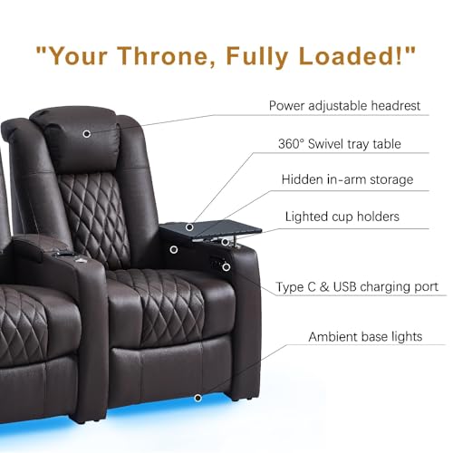 Luxury recliner sofa home theater