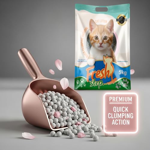 Image of Fresh Step Dream Flower Scented Cat Litter - 5kg | Ultra Absorbent, Quick Clumping, Odor Control, Dust-Free Formula for Cats (Pack of 3)