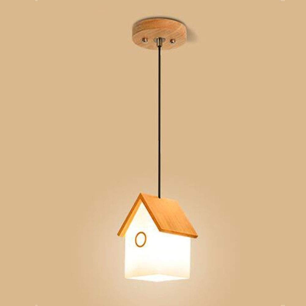 Lámpara colgante de madera nórdica LED ajustable para decoración interior de cocinas